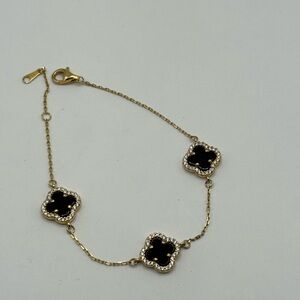 Elegant Silver 925 gold plated bracelet style vancleef